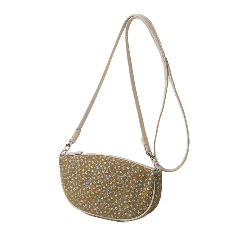 Shoulder pochette, boat-shaped | Rikyu brown