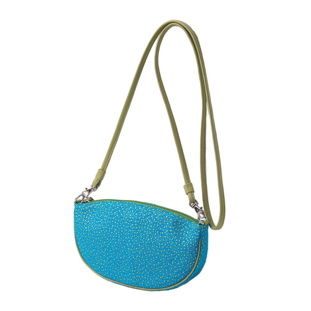 Shoulder pochette boat-shaped | Turquoise