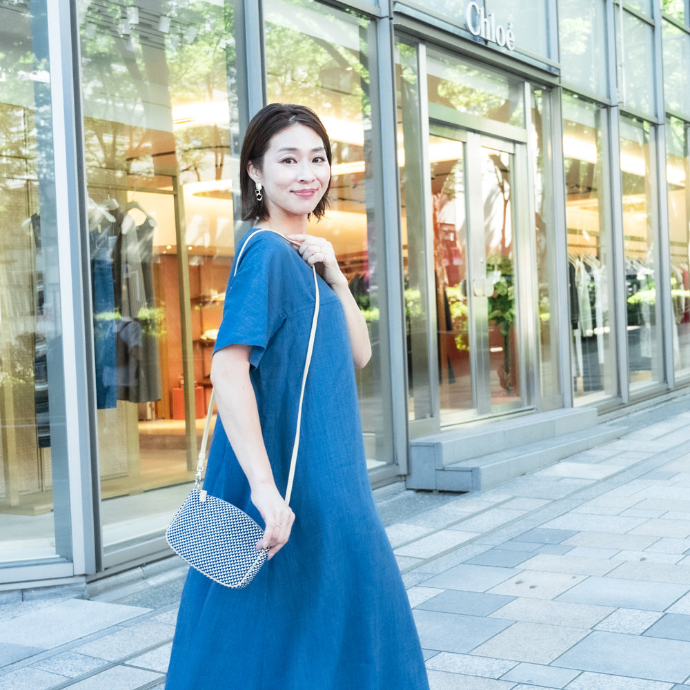 Shoulder pochette mallet-shaped | Navy blue