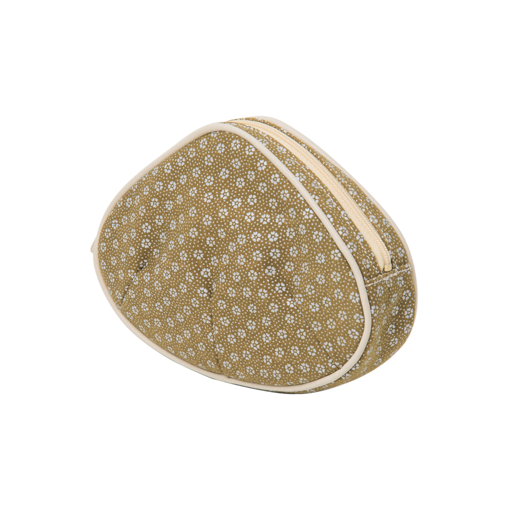 Cosmetic pouch, shell-shaped | Rikyu brown